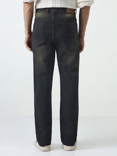 Image of Urbano Fashion Men's Straight Fit Heavy Washed Jeans Stretchable