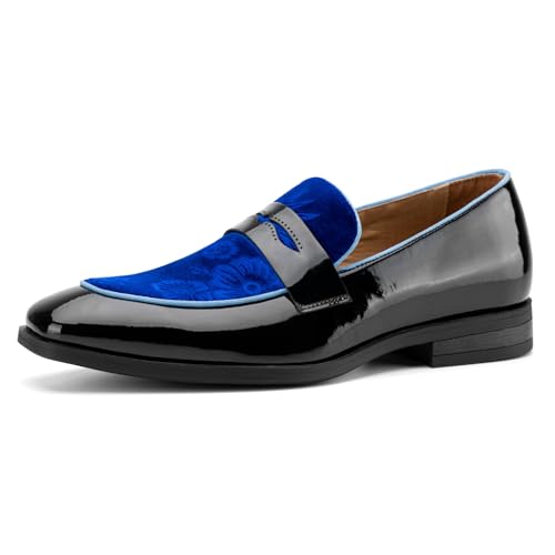 Image of JITAI Mens Velvet Loafers Dress Shoes Loafers for Men Tuxedo Suit Shoes