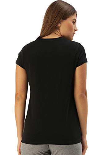 Image of Enamor Short Sleeve Crew Neck Regular Length Basic Crew T-Shirt - Slim Fit, Soft and Breathable Stretch Cotton - E147
