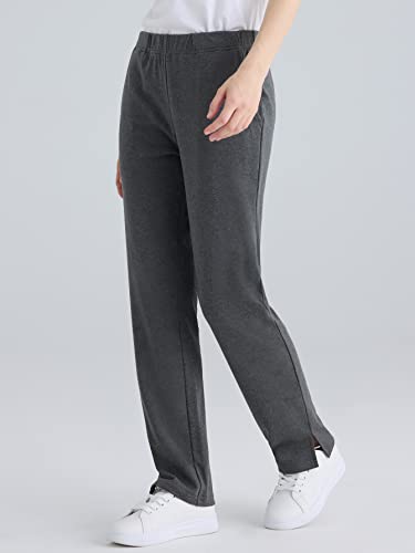 Weintee 80-2130-CHARCOAL-LP Women'S Petite Knit Pants thumb #1