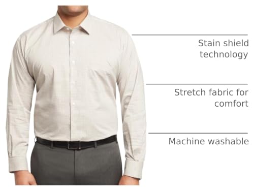 Image of Van Heusen Men's BIG FIT Dress Shirt Stain Shield Stretch (Big and Tall)