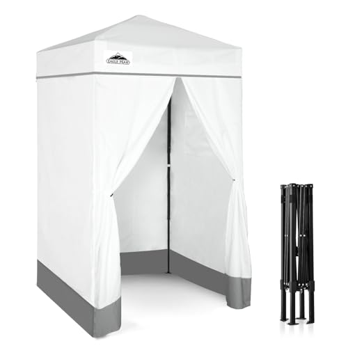 Eagle Peak Pop-up Cabine d’essayage extérieur 1.2m x 1.2m, vestiaire Portable de Plage Piscine Jardin avec fenêtre (Blanc)