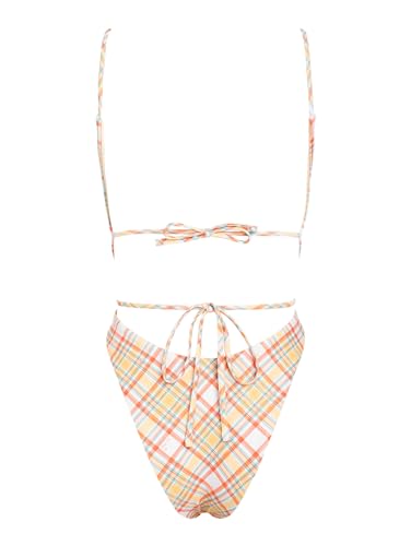 seamoly Gingham Tie Around Crisscross Backless One-Piece Swimsuit2