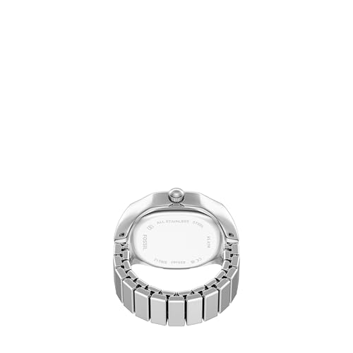 Image of Fossil Women's Watch Ring, Quartz Stainless Steel Two-Hand Ring Watch for Women