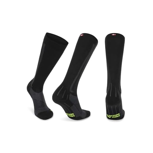 DANISH ENDURANCE Calcetines de Compresión, unisex, 1 par (Negro/Gris, EU 43-47)