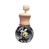 ZTGD Car Air Freshener 1 Set Bottle Shape Glass Air Vent Clip with Wood Lid Easy to Install Car Perf