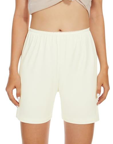Image of MANCYFIT Bloomers Shorts for Women Pettipants for Under Dresses Flat Edge Culottes Slip Shorts