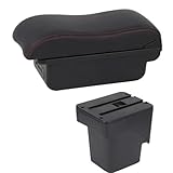 Mittelkonsolen-Armlehnenbox Mit Ablagefach, Lederausstattung Für Ford Für Focus 2 Mk2 2005–2013(C2 Red Line)
