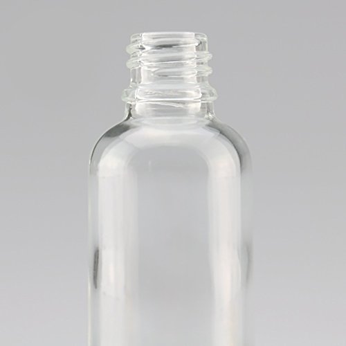 Aland Cosmetic Bottle,Mini 5ml-100ml Transparent Glass Reagent Liquid Pipette Empty Cosmetic Bottle Transparent + Golden + White 30ml