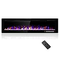 Havato 68" Ultra-Thin Electric Fireplace Recessed and Wall Mounted,Realistic & Adjustable Flame, 750/1500W Fireplace Heater with Remote Control, Linear Fireplace with Timer, Low Noise