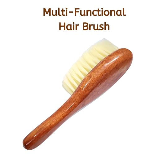 Image of MF Hair Wood Duster Cleaning Brush Soft Beard Brush with Wooden Handle for Barber Hair Cutting Salon & Parlor Hair | Professional Hairstylist Brush Soft Beard Brush (Pack of 1)