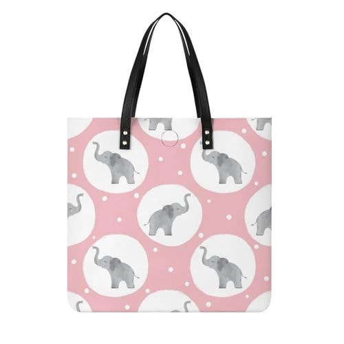 Tote bag de voyage éléphant mignon à pois - Sac à bandoulière pour vos sorties en ville