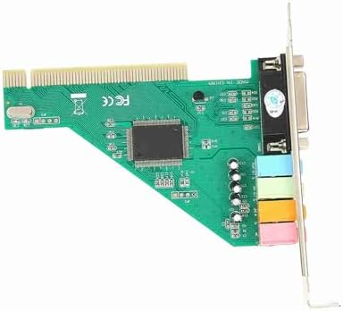 Internal Sound Card for Desktops, PCI Channel 4.1 Computer Desktop Audio 4 Channels Surround Karte Stereo CMI8738 Pulg and Play Interface Adapter Compatible with