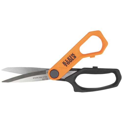 Klein Tools B2109 Heavy Duty Scissors, Multipurpose Utility Shears for Cutting Fabric, Cardboard, Plastic, Metal and More, Stainless Steel, 9-Inch image 1