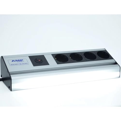 Mutfak Tezgah; Dolap Altı veya Masa Üstü 32 CM Alttan LED Aydınlatmalı, çocuk korumalı 1,5 Metre Fişli Kablolu ve Anahtarlı 4'lü Şebeke Grup Priz.(Alüminyum Profil)