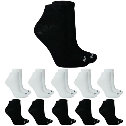 Kit 10 Pares Meia Sapatilha, Mash, Masculino, Branco/Preto, 34-38