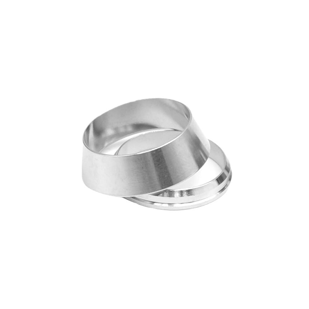 Tube Union Coupler 5sets Fitting Ferrule Rings, Pipe Ferrules, 304 Stainless Steel Compression Connector Parts(6.35mm)