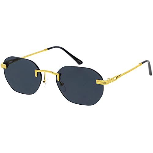 Image of zeroUV Geometric Vintage-Inspired Metal Frame Polygon Sunglasses D240