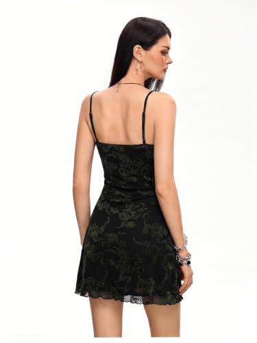 Image of Milumia Women's Summer Mini Dress 90s Boho A Line Mesh Short Dresses
