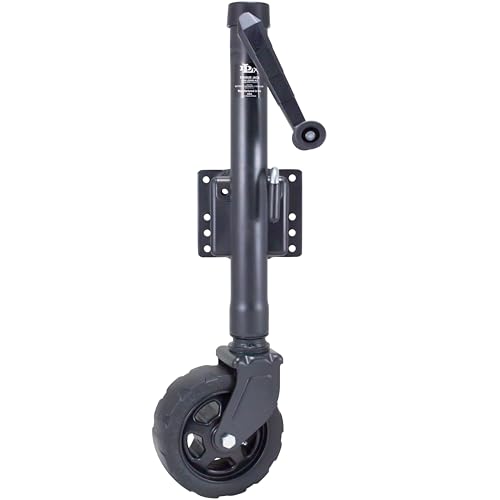 Dutton-Lainson Company - DLx-P Tongue Jack - Swivel Marine Tongue Jack for Boat and Trailer Applications - 1500lb. Capacity, 12" Total Travel, Heavy Duty with Wheel, Bolt On Installation - Made in USA