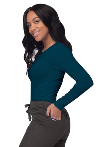 Image of Sivvan Scrubs for Women - Long Sleeve Comfort Underscrub Tee 3-Pack