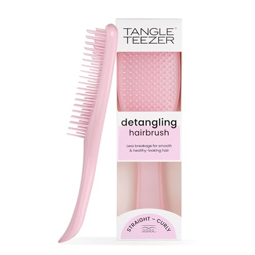 Tangle Teezer Ultimate Detangler Hairbrush - For Wet & Dry Hair - Detangling Brush for All Hair Types - Two-Tiered Teeth Reduce Breakage & Eliminate Knots - Millennial Pink