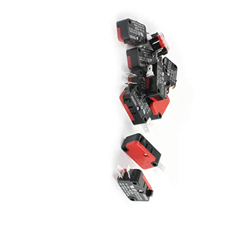 Aexit 10 Pieces Toggle Switches 15A Micro Limit Switch Button SPDT Momentary Snap SPDT Toggle Switches Action CNC