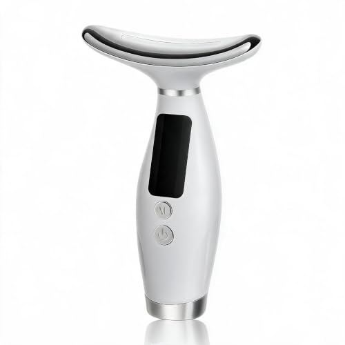 Neck and Face Massager, Rechargeable USB Microcurrent Facial Lifting Device with 7 Color Lights, Facial Lifting and Exercise Set, Gift Set for Women