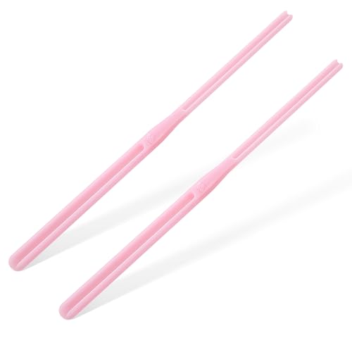 Dunkive 2 Pack Rosary Cord Knotting Tool, #7#9 and #36 Dual Head Twine Knotting Tool, Rosary Making Supplies, Beads Tying Kit, Beading Cord Kit for Jewelry, Fishing Hook, Bracelet (Pink)