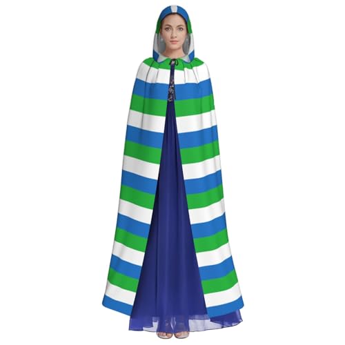 Cape d'Halloween drapeau Sierra Leone à capuche confortable et fluide