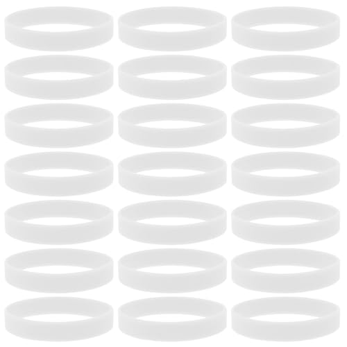 Bracelets phosphorescents silicone blanc et lumineux pour garçon fille lot 100