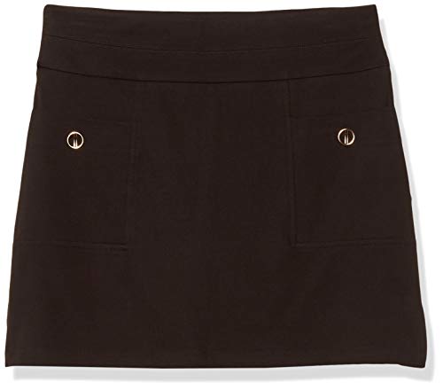 Rafaella Women's Solid Pull-On Skort, Black, 4 Petite