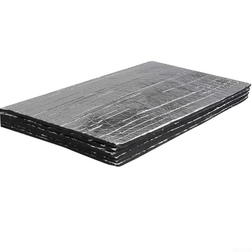 Gdfnmogo 5 alfombrillas amortiguadoras de sonido para coche, 9 mm de grosor, almohadilla de reducción de ruido automotriz con aislamiento térmico para paredes externas y aplicaciones de vehículos, 25