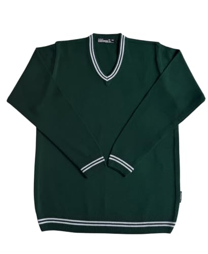 Image of Boy's School Uniform Lining Full Sleeves Sweater - Daffodil