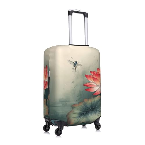 Travel Luggage Cover Fashion Suitcase Protector Flower and Dragonfly Spandex Baggage Covers Washable Suitcase Covers Anti-Scratch Luggage Cover Protectors Fits 18-32 Inch Suitcases Small2