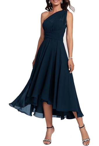 Convertible Mother of The Bride Dresses Chiffon Tea Length Infinity Formal Wedding Guest Dress