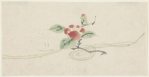 Image sur toile branche avec camélia rouge Kuniyoshi pour habiller grand mur