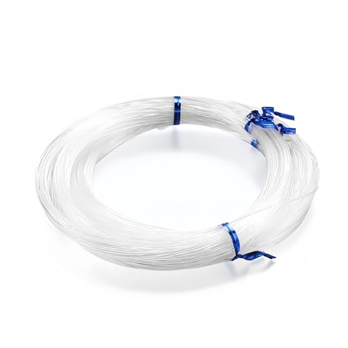 透明で見えないナイロン釣りワイヤー、風船、クラフト、ジュエリー製作、DIYデコレーション、初心者に優しい、薄い透明ストリングパーティー、結婚式、クリスマスデコレーション、ガーランドビーズ(0.03インチ/0.9mm)