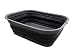 SAMMART 12L Collapsible Tub - Foldable Dish Tub - Portable Washing Basin - Space Saving Plastic Washtub (Grey/Black)