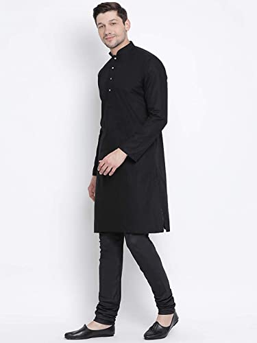 Image of Royal Kurta Mens Cotton Long Kurta Pyjama Set