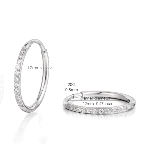 Limerencia Titanium Hoop Earrings for Women,G23 Implant Grade Pure Titanium Lightweight Hoop Earrings for Women Men Sensitive Ears2