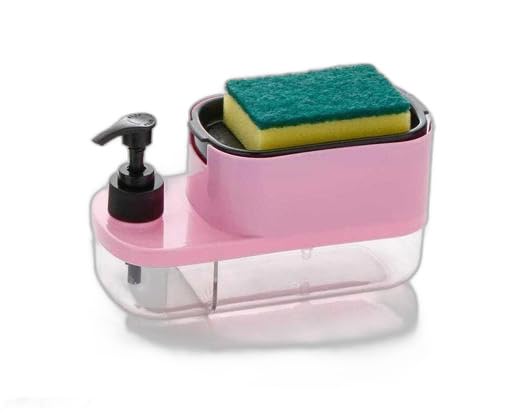 3 in 1 Soap Pump Dispenser Dish Soap Liquid Dispenser Sponge Holder Dish Soap Pump Dispenser for Kitchen Sink Countertop DL 371-image-49