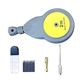 Bussola per metro a nastro con 10 mine a matita, bussola per misurare il fascio per disegnare cerchi e linee, strumento per disegnare cerchi e linee, strumento di disegno circolare con pulsante