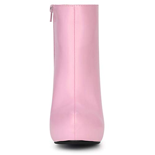 Allegra K Allegra K Women's Platform Chunky Heel Pink Ankle Boots 7.5 M US