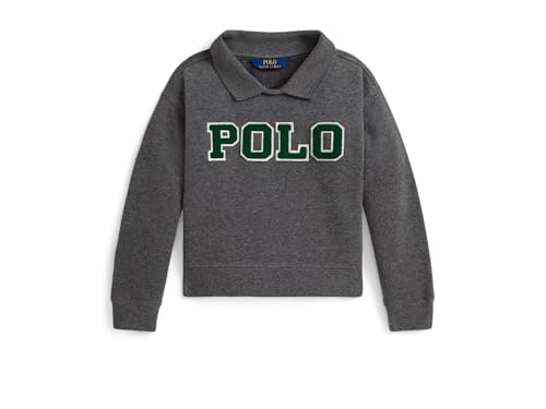 POLO RALPH LAUREN Girls' Logo Fleece Polo Sweatshirt (Toddler/Little Kid)