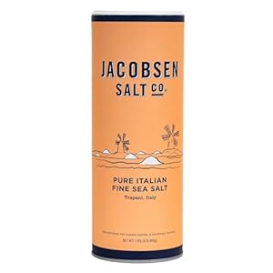 Jacobsen Salt Co. Pure Italian Fine Grain Sea Salt – Real Sea Salt for Cooking, Baking, or Pickling, Gourmet Seasoning, Harvested in Italy – 1.8 lb