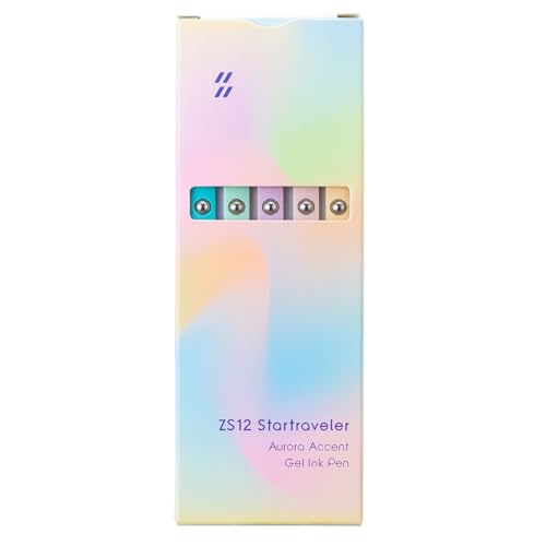 5 canetas Zennyth Gel de secagem rápida, ponta fina, esfera, retrátil, tinta preta, canetas de escri