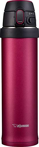 Image of Zojirushi SM-QHE60RK, Flip-and-Go Stainless Mug, 20-Ounce, Hibiscus Red