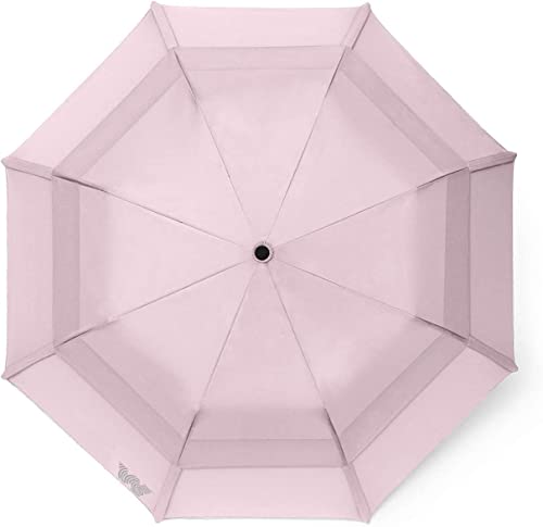 Weatherman Umbrella - Collapsible Umbrella - Windproof Umbrella Resists Up To 55 Mph Winds (Pink) #TOP3