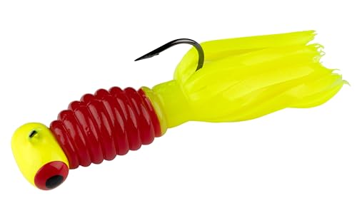 Strike King (MRCSH18-187) Mr Crappie Sausage Head Fishing Lure, 187 - Red Chartreuse, 1/8 oz, Unique Head Shape